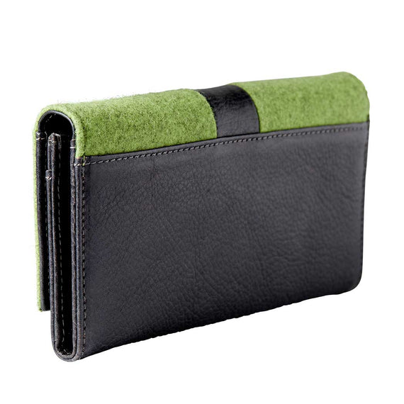 Waidzeit Lodengeldbörsen Damen grün Rindsleder schladminger Loden Schweiz