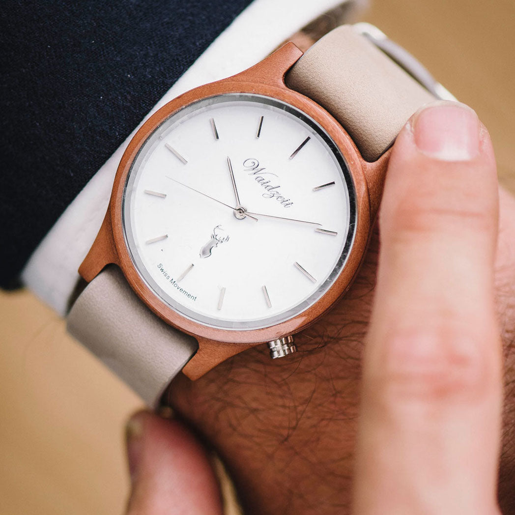 Alpin Dachstein Armbanduhr Waidzeit Holzuhr Lodenuhr Armbanduhr