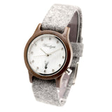 Alpin Holzuhr Matterhorn Lodenarmband Walnuss